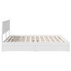 vidaXL Bed Frame with Drawer Manual White 200 x 200 cm Engineered Wood