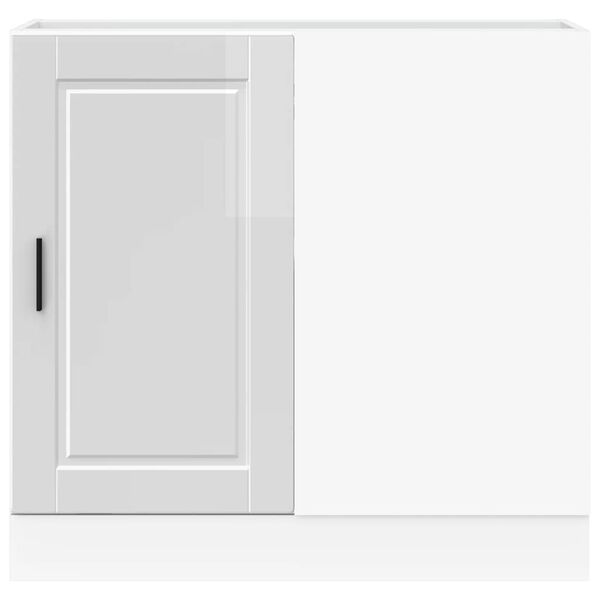 vidaXL Kitchen Base Cabinet "Porto" High Gloss White Engineered Wood