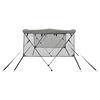 vidaXL 3-bow Bimini Top with Mesh Sidewalls 183x(185-198)x137 cm