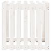 vidaXL Garden Planter with Fence Design White 70x70x70 cm Solid Wood Pine