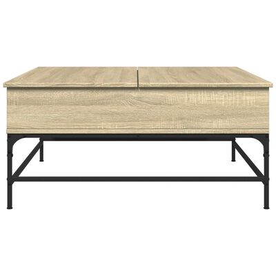 vidaXL Coffee Table Sonoma Oak 95x95x45 cm Engineered Wood and Metal
