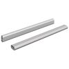 vidaXL Closet Rod 2 pcs Silver 316 x 15 x 29 mm Aluminium Alloy