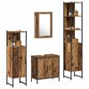 vidaXL Bathroom Furniture Set with Shelf 4 pcs Brown Engineered wood