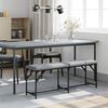 vidaXL Dining Bench Light Grey 124x32x45 cm Steel and Fabric
