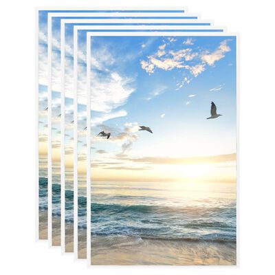 vidaXL Photo Frames Collage 5 pcs for Wall or Table White 13x18 cm MDF