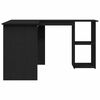 vidaXL Corner Desk Black Oak 120 x 140 x 75 cm Engineered Wood