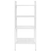 vidaXL Ladder Bookcase 4 Tiers Metal White