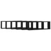 vidaXL Wall Cube Shelf 6 pcs Black 80x15x26.5 cm Engineered Wood