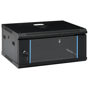 vidaXL Network cabinets with Storage Black 600 x 450 x 285 mm Steel