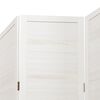 vidaXL Room Divider&nbsp;4 Panels White Solid Wood Paulownia