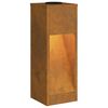vidaXL Solar Led Pathway Light 2 pcs Corten Steel Corten Steel