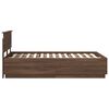 vidaXL Bed Frame with Headboard Brown Oak 120 x 200 cm Engineered Wood