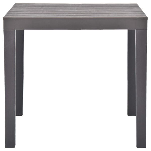 vidaXL Garden Table Mocca 78x78x72 cm Plastic