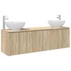 vidaXL Bathroom Cabinet Set 3 pcs Sonoma Oak 49.5 x 44.5 x 65 cm