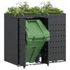 vidaXL Wheelie Bin Storage for 2 Bins Anthracite 136 x 77.5 x 121.5 cm