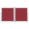 vidaXL Retractable Side Awning Red 120x600 cm