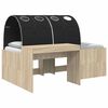 vidaXL Bed Frame with Tunnel with Shelf 3 pcs Sonoma Oak and Black