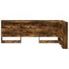 vidaXL Storage Headboard with Shelf Smoked Oak 75 cm Engineered Wood