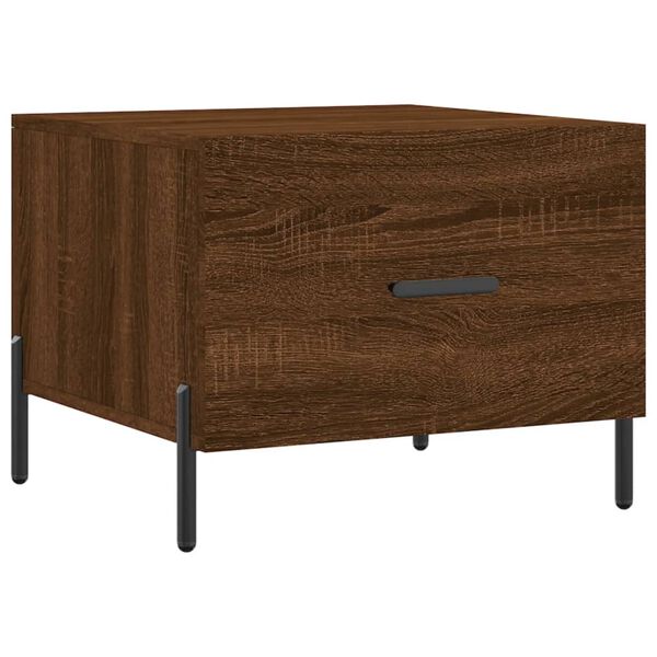 vidaXL Coffee Table Brown Oak 50x50x40 cm Engineered Wood