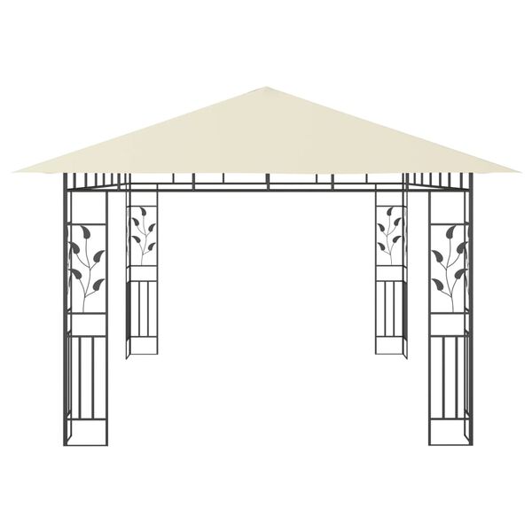 vidaXL Gazebo with Mosquito Net 4x3x2.73 m Cream 180 g/m²