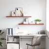 vidaXL Wall Shelf 2 pcs Red 120 x 23.5 x 4 cm Engineered Wood
