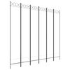 vidaXL 6-Panel Room Divider White 240x220 cm Fabric