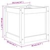 vidaXL Garden Planter White 40x40x40 cm Solid Wood Pine