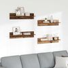 vidaXL Wall Shelves 4 pcs Old Wood 80 x 11.5 x 18 cm Engineered Wood