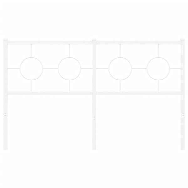 vidaXL Metal Replace Headboard White 140 cm