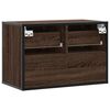 vidaXL TV Cabinet Brown Oak 60x31x39.5 cm Engineered Wood and Metal