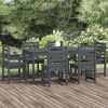 vidaXL 7 Piece Garden Dining Set Grey Solid Wood Pine