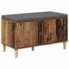 vidaXL Hall Bench Old Wood 80 x 38 x 46 cm Engineered Wood and Fabric