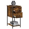 vidaXL Bedside Cabinet Smoked Oak 32x42x70 cm Engineered Wood