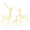vidaXL Acrylic Reindeer Family Christmas Decoration 300 LED Warm White