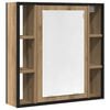vidaXL Bathroom Mirror Cabinet Artisan Oak 60x16x60 cm Engineered Wood