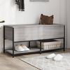 vidaXL Storage Bench Grey Sonoma 100x42.5x47 cm Engineered Wood