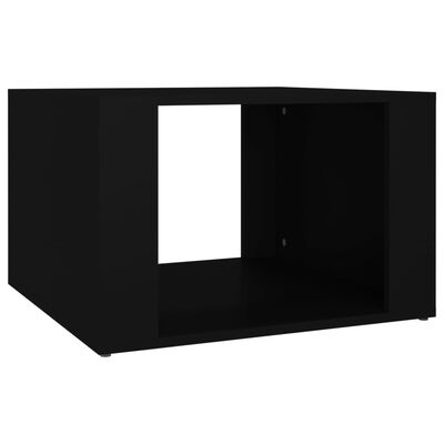 vidaXL Bedside Table Black 57x55x36 cm Engineered Wood