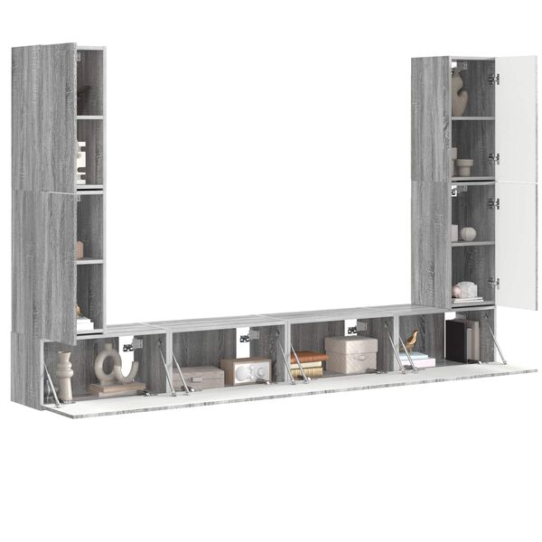 vidaXL 4 pcs Grey Sonoma