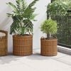 vidaXL Planter Basket with Storage 2 pcs Brown Lacak Rattan