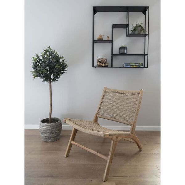 House Nordic Wall Shelf Avery 85x18x85 cm Black