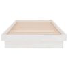 vidaXL Bed Frame without Mattress White Solid Wood 90x200 cm