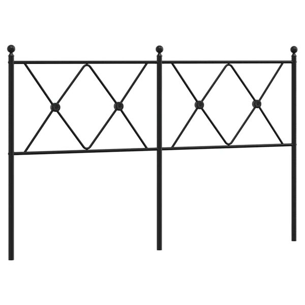 vidaXL Metal Replace Headboard Black 137cm