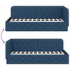 vidaXL Corner Bed Frame with Headboard Blue 100 x 200 cm Fabric