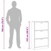 vidaXL Shoe Cabinet Smoked Oak 63x24x103 cm Engineered Wood