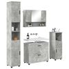 vidaXL Bathroom Furniture Set with Drawer 4 pcs Concrete Grey