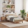 vidaXL Bed Frame with LED Artisan Oak 90 x 190 cm Engineered Wood