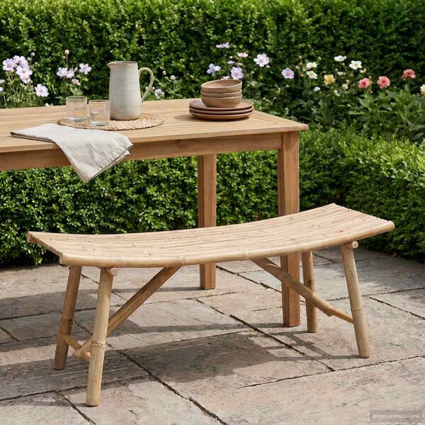 vidaXL Garden Bench Natural 110 x 45 x 50 cm Bamboo