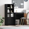 vidaXL Desk with Drawer 2 pcs Black Oak