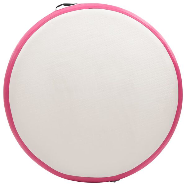 vidaXL Inflatable Gymnastic Mat with Pump 100x100x15 cm PVC Pink