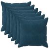 vidaXL Cushion Cover 6 pcs HOUTEN Blue 80 x 80 cm Velvet